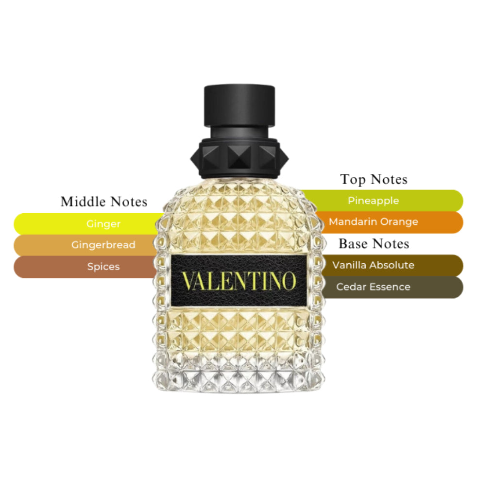 Valentino Uomo Born In Roma Yellow Dream EDT Spray For Men 3.4oz/100ml