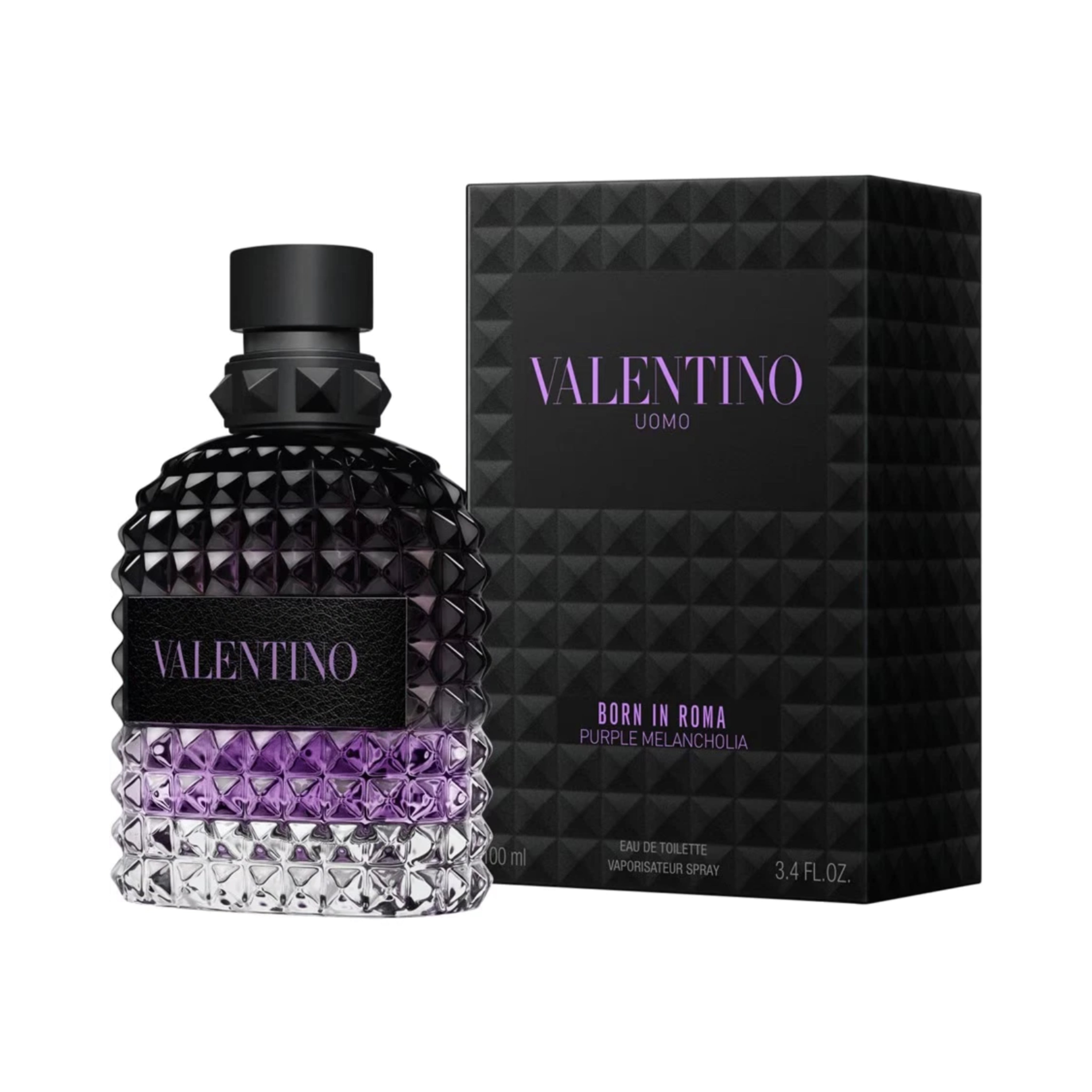 Valentino Uomo Born In Roma Purple Melancholia EDT Spray For Men 3.4oz/100ml
