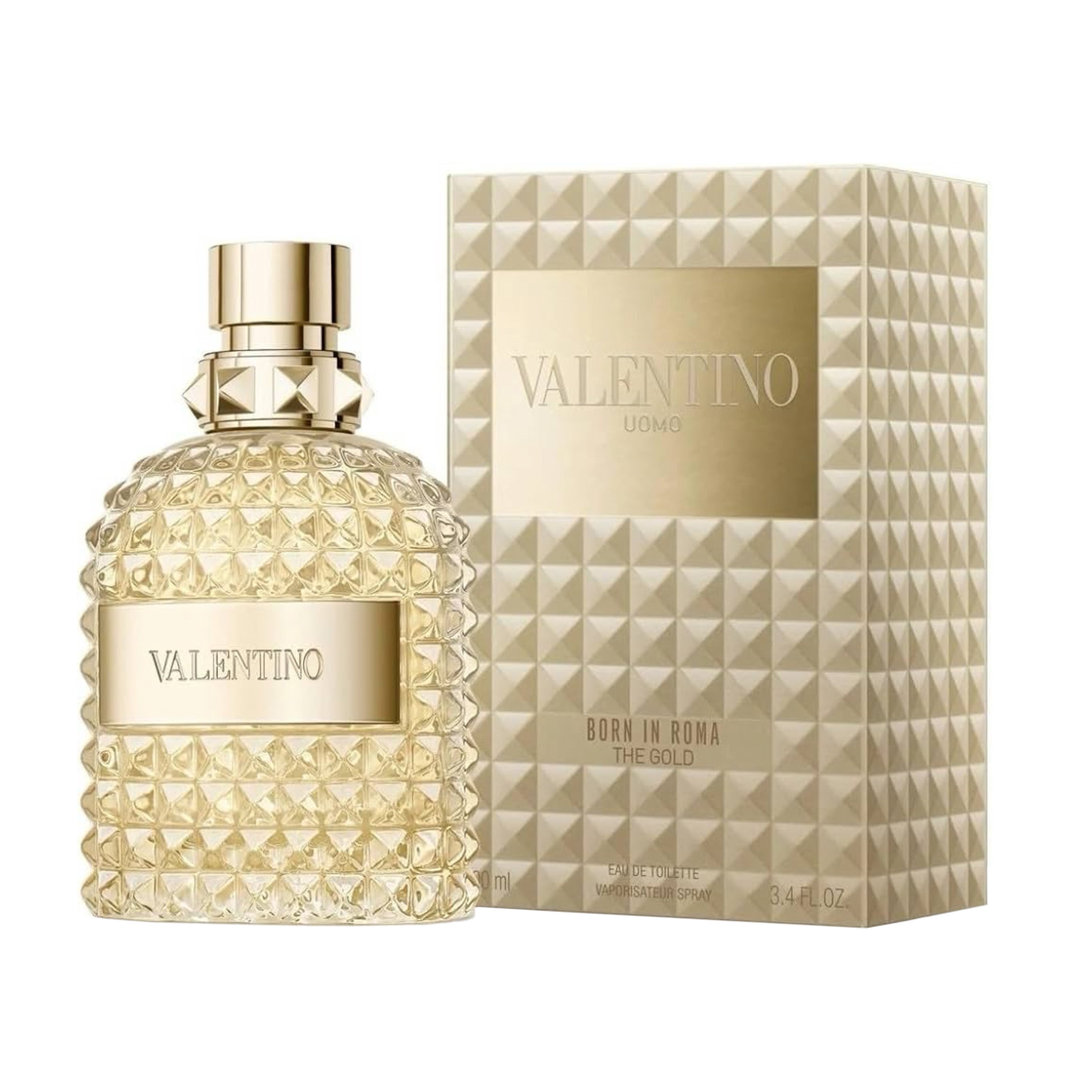 Valentino Uomo Born In Roma The Gold EDT Spray For Men 3.4oz/100ml