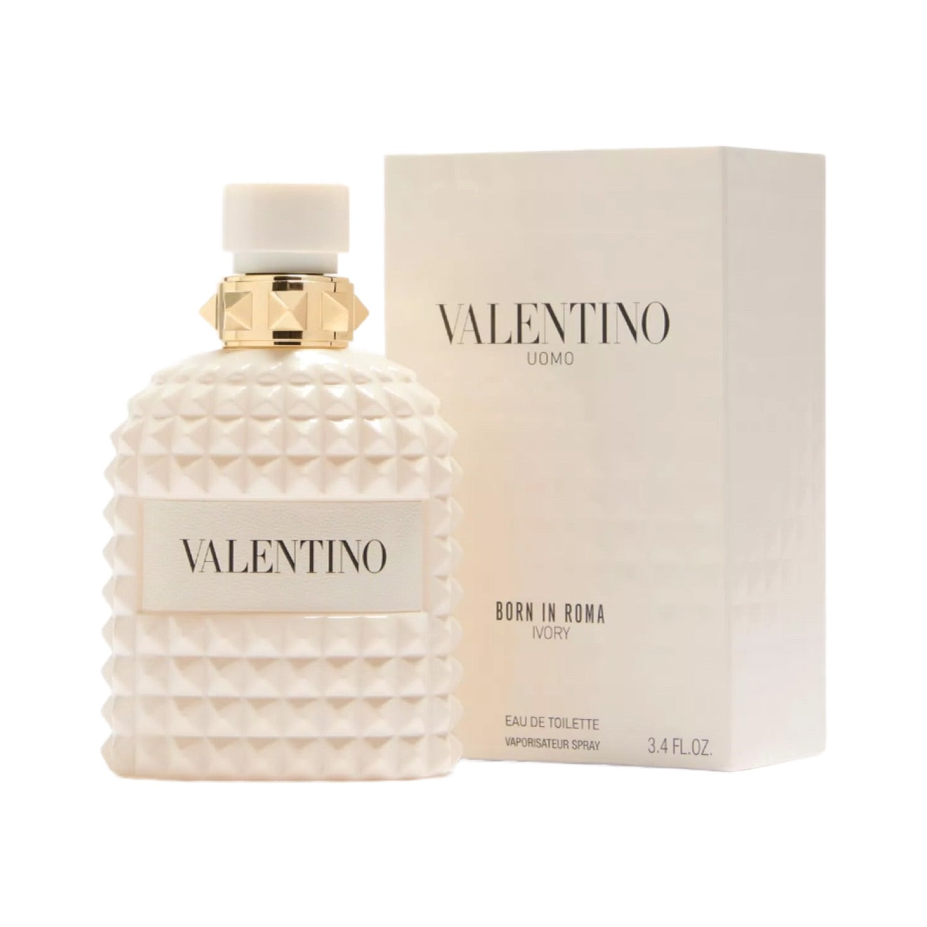 Valentino Uomo Born In Roma Ivory EDT Spray For Men 3.4oz/100ml